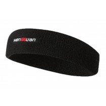Durable Head Sweatband Athletic Headband - Black