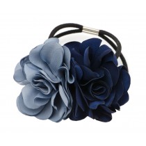 Girl Women Hair Accessory Elastic Tie Two Color Flowers Design