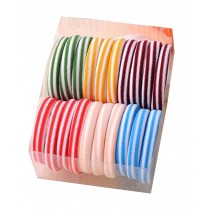Striped Pattern Beauty Sport/Activities Hair Tie/Band 20 Count