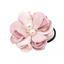 Pink Flower Hair Tie/Hair Ornament/Rubber Band for Women/Girl