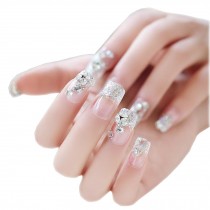 Nail Art Decals Nails Wraps Temporary Transparent with Diamonds