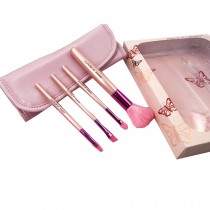Portable Makeup Brush Kit Cosmetics Set 4 Pcs for Girls