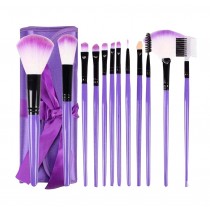 A Set of 12 PCS Women/Girl Makeup Brushes Cosmetic Brushes with Bag