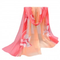 Lightweight Floral Print  Scarf Sunscreen Shawls for Women