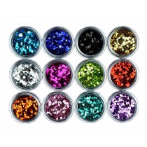 12 Color Round Sequins Elegant Glitter Nail Art Decorations