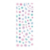 Water Transfer Stickers Nail Art Tips Feather Decals - 5 Sheets