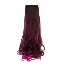 45 CM Synthetic Hair Extension for Women Brown & Rose Red