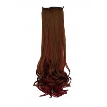 Brown Women Hair Extension/Hair Piece/Wig Long Curly Wave