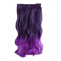 Elegant Purple Synthetic Curly Wave Women Hair Extension