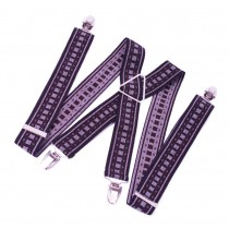 Adjustable and Elastic Men's Suspenders with Clips