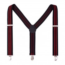 Men's Elastic Adjustable Strap Y-Back Suspenders with Clip