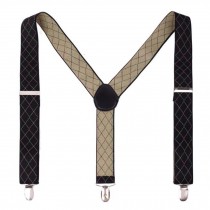 Men's Elastic Y-Back Clips End Suspenders