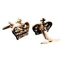 A Pair of Crown Cuff-links for Men Fashion Luxurious Tuxedo Shirts Cuff-links