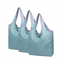 Set of 3 Reusable Grocery Bags Shopping Bags Merchandise Retail Bags - Blue