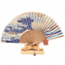 Japanese style and wind folding fan beautiful cherry blossom Chinese style silk