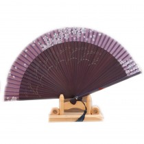 Japanese retro style hand-held folding silk fan A