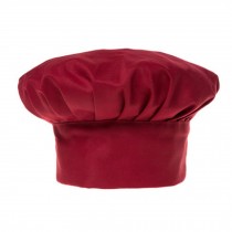 Chef Hat Adult Adjustable Elastic Baker Kitchen Cooking Chef Cap 2 Pcs, Red
