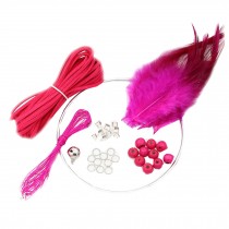 2 Pcs DIY Dream Catcher Craft Kit Meaningful Christmas Gifts by Hand - Rose red