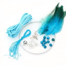 2 PCS DIY Dream Catcher Craft Kit Meaningful Christmas Gifts by Hand - Blue