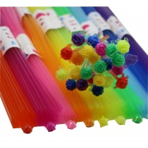 600 PCS Plastic Lucky Star Folding Craft 10 Colors