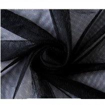 160*600 CM Soft Yarn Fabric DIY Fabric for DIY Clothes Dress, Black