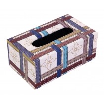 Leather Rectangle Paper Tissue Box Dispenser Case Napkin Holder