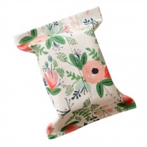 Flower Pattern Cotton Linen Car Accessories Portable Facial Tissue Box Cover