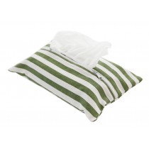 Green and White Stripes Pattern Living Room Bathroom Paper Towel Box