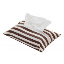 Brown and White Stripe Pattern Living Room Restaurant Paper Towel Cover