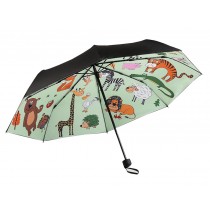 Umbrella Manually Foldable Rain Anti-UV Parasol Cartoon Animals