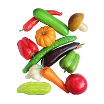 Set of 12 Realistic Artificial Vegetables Play Food Set
