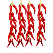 Simulation Red Pepper Decorative Pendant Suitable for Christmas Decoration 4 Pcs