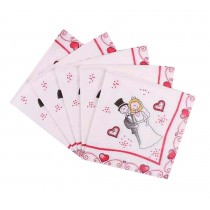 [Happiness] 3 Packs of Wedding Disposable Paper Napkins/Serviettes/Placemats
