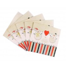 Set of 3 [Snowman] Two Layers Paper Napkins for Party/Birthday/Graduation