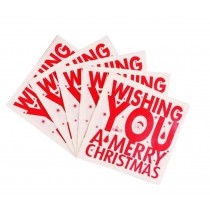 3 Packs Two Layers [Merry Christmas] Disposable Paper Placemats/Napkins