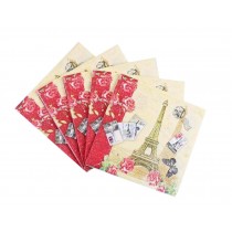 [Eiffel Tower] 3 Packs Disposable Table Paper Napkins for Party/Birthday