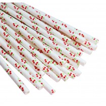 100 pcs Paper Straws Drinking Decoration Straw for Birthday