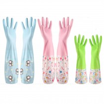 Kitchen Cleaning Gloves Household Waterproof Latex Gloves 3 Pairs