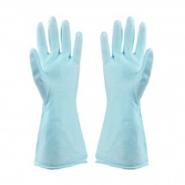 Reusable Household Waterproof Plastic Latex Cleaning Gloves 3 Pairs, Blue