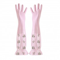 Household Dishwashing Gloves Plush Gloves 2 Pairs for Women