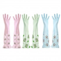Household Dishwashing Gloves Plush Gloves 3 Pairs for Women