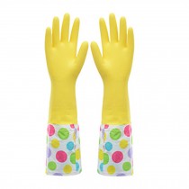 3 Pairs Waterproof Reusable Cleaning Gloves for Kitchen, (M/Yellow)