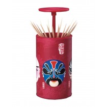 Red Chinese Style Unique Traditional Push Toothpick Holder