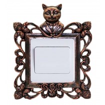 Bronze-colored Resin Cat Switch Decal Sticker for Baby Nursery Room