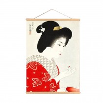 Japanese Character Decorative Scroll Painting for Sushi Bar Hotel, 40*30 cm, E
