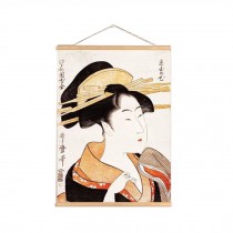 Japanese Character Decorative Scroll Painting for Sushi Bar Hotel, 40*30 cm, F