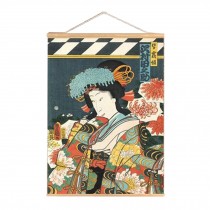 Japanese Style Character  Scroll Painting for Sushi Bar Hotel Decor