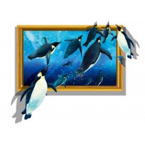 Penguin Group Decorative Stickers For Living Room Kids Room Baby