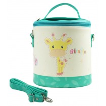 PU Lunch Tote Bag Zipper Portable Cosmetic Lunch Picnic Bag