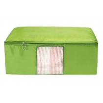 Oxford Fabric Storage Box Organizer Bag with Zipper - Green